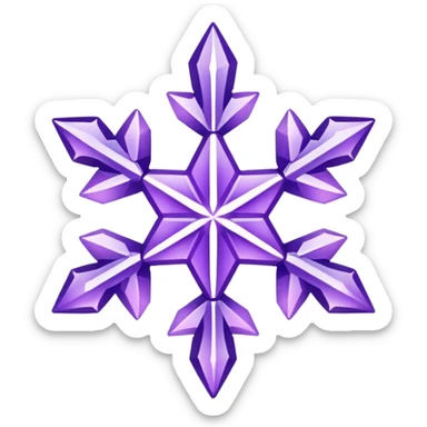 snowflake with violet color  sticker