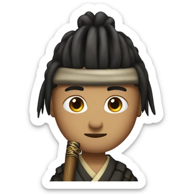 I need a samurai stick character with transperant bakground sticker