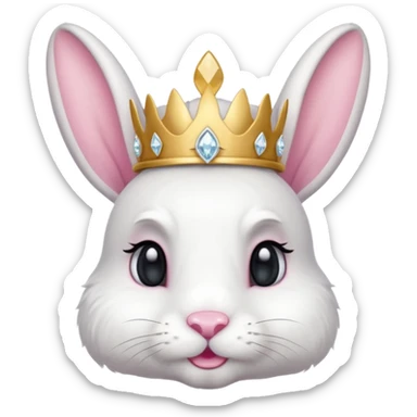 Rabbit King – fluffy white bunny with a small diamond tiara.
 sticker