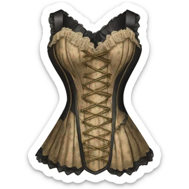 Beautiful vintage corset dress  sticker