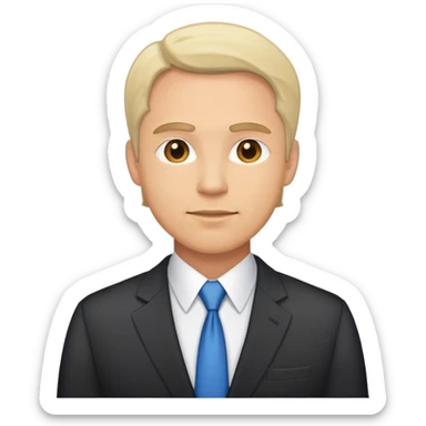 photorealistic middle age man business man in suit sticker