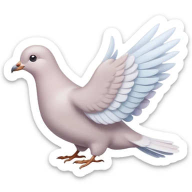 minimalist recognizable dove with soft colors sticker