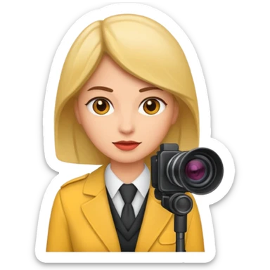 journalist woman sticker