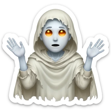 Gothic style ghost male sticker