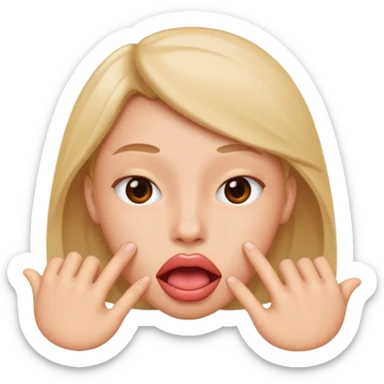 Somebody flicking there lips sticker