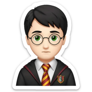 harry potter with griffindor tie sticker