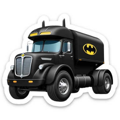 futuristic Batman’s Venomobile  loosely based on 1956 freightliner moving truck (flat long straight organically-shaped mechanical roomy interior seating inside the body) stealthy town hot rod desert dirt racing rwd buggy  sticker