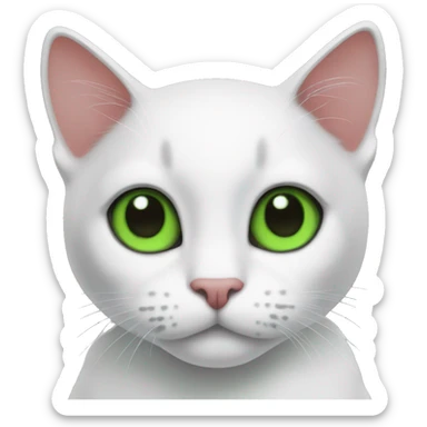 cat black with green eyes and white chest and paws, using red collar sticker