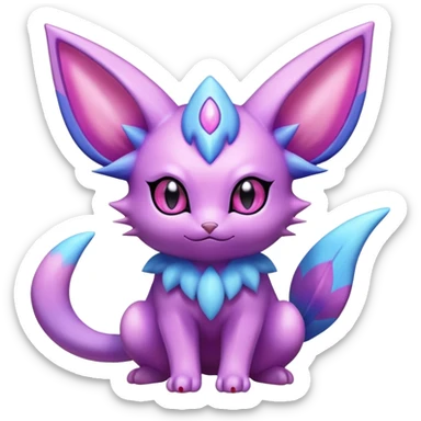 Shiny Exotic Espeon-Skitty-Nidorino-Hybrid-Creature sticker