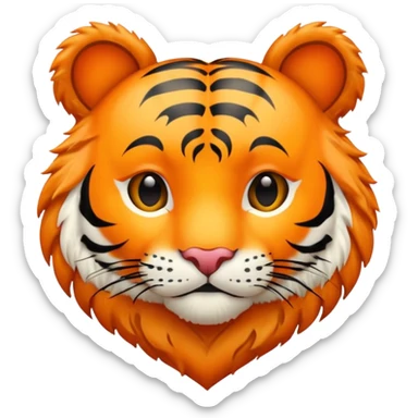 heart with tiger  sticker