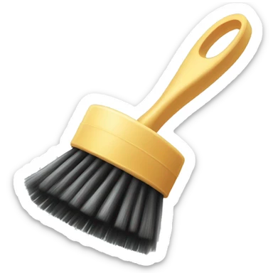 cleaning brush sticker