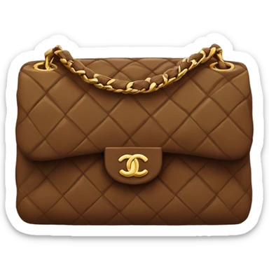 Chanel bag brown sticker