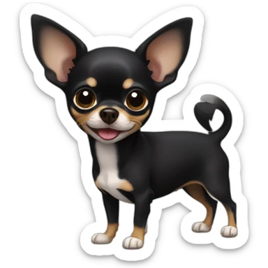 Dark chihuahua lick sticker
