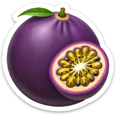 Create a passion fruit emoji sticker