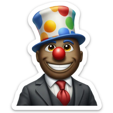 Presidential clown sticker