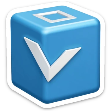 Roblox verified symbol ✔️ symbol blue colour box shape sticker