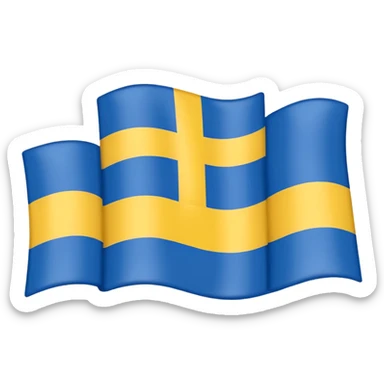 Swedish flag mixed with danish sticker