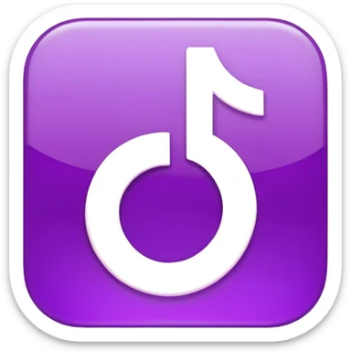 Purple and Cian Symbol of TikTok app sticker