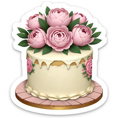 floral cake rustic  sticker