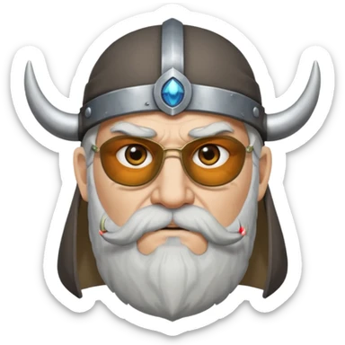 Norse mythology odin with eye patch sticker