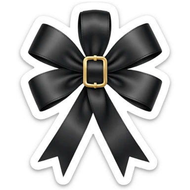 Ruban noir croisé avec 1 boucle comme celui de Crans Montana sticker