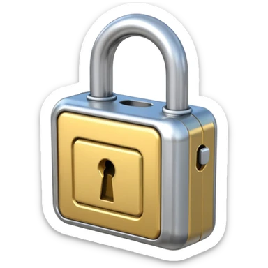 unlocked open padlock sticker