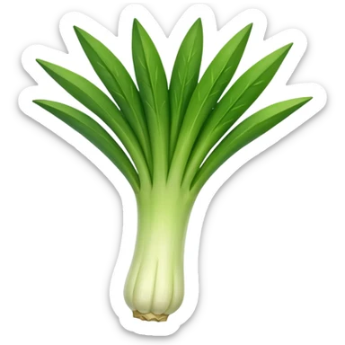 A leek emoji for slack sticker