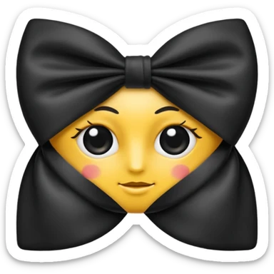 Ruban noir croisé sticker