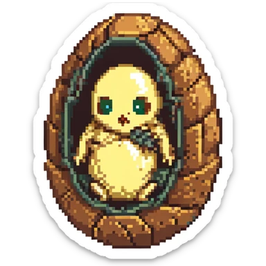 MRI parasitic embryo, digital, fetal small shape, eerie, horror, pupa, crystalis, in-utero, sea-life, siphonophore, polyp, Cnidaria, within egg, metamorphosis sticker