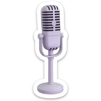 old microphone sticker