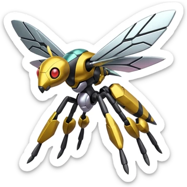 Vikavolt-Beedrill-Genesect-Pokémon, full body sticker