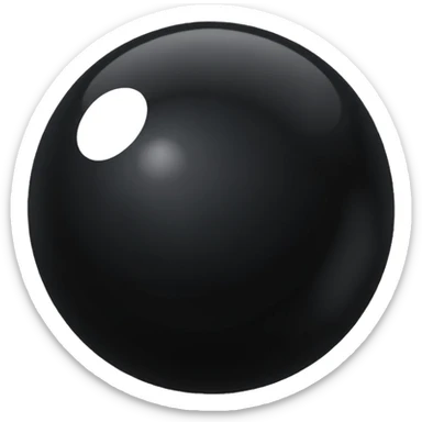 Black Ball with MB written on it. Nothing else no holes. sticker