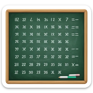 math equations on a green board sticker