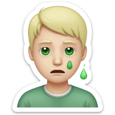 Just ate something bad emoji face sticker