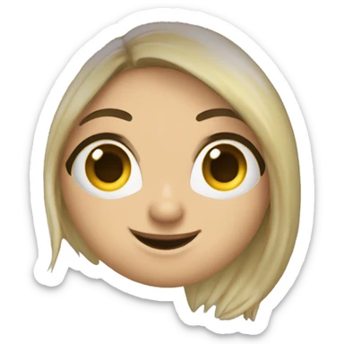 chica guapa guineando un ojo, felicitando por tarea exitosa sticker