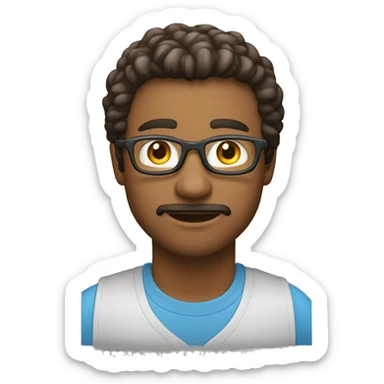 Un programmeur devant sont ordi sticker