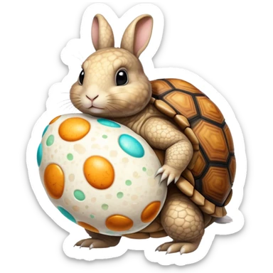 Can you create a bunny fuse with a tortoise and an egg? sticker