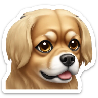 Light brown Tibetan spaniel  sticker