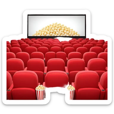 3d realistic interior of movie theater sticker