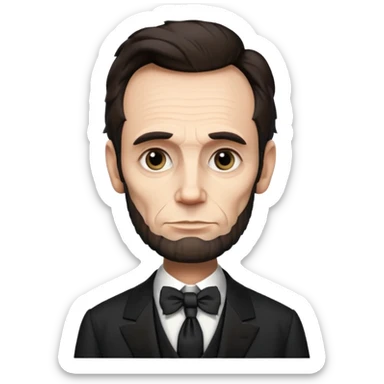 Abraham Lincoln front view sticker