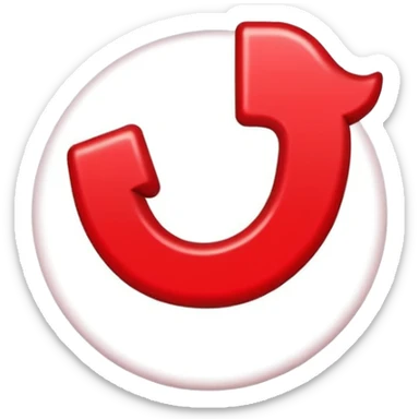 Crea la verificación de tik tok de color rojo  con un bien sticker