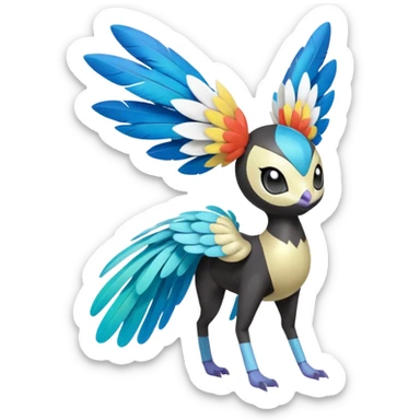 Meloetta-Swablu-Trico-Pokémon-Fakémon-fusion-hybrid-creature sticker