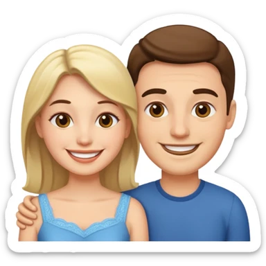 Married couple male and female sticker