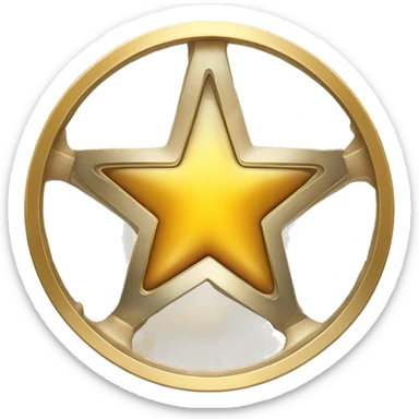 "Create a bold and cinematic emoji for **Top10Legend**, featuring a golden film reel with a star in the center, surrounded by a glowing aura, symbolizing the ultimate fan of top-tier movies and TV shows." sticker