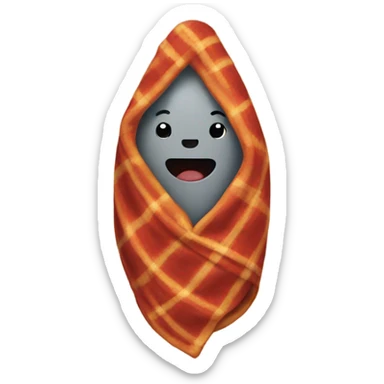 happy pepper in blanket sticker