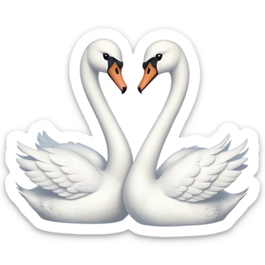 Two swan in love sticker