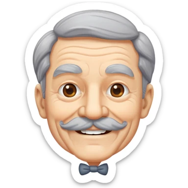 vecchio con i baffi  sticker