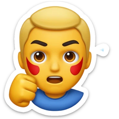 Getting Punched in the face sticker