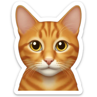 orange female tabby cat sticker