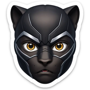 black panther superhero face sticker